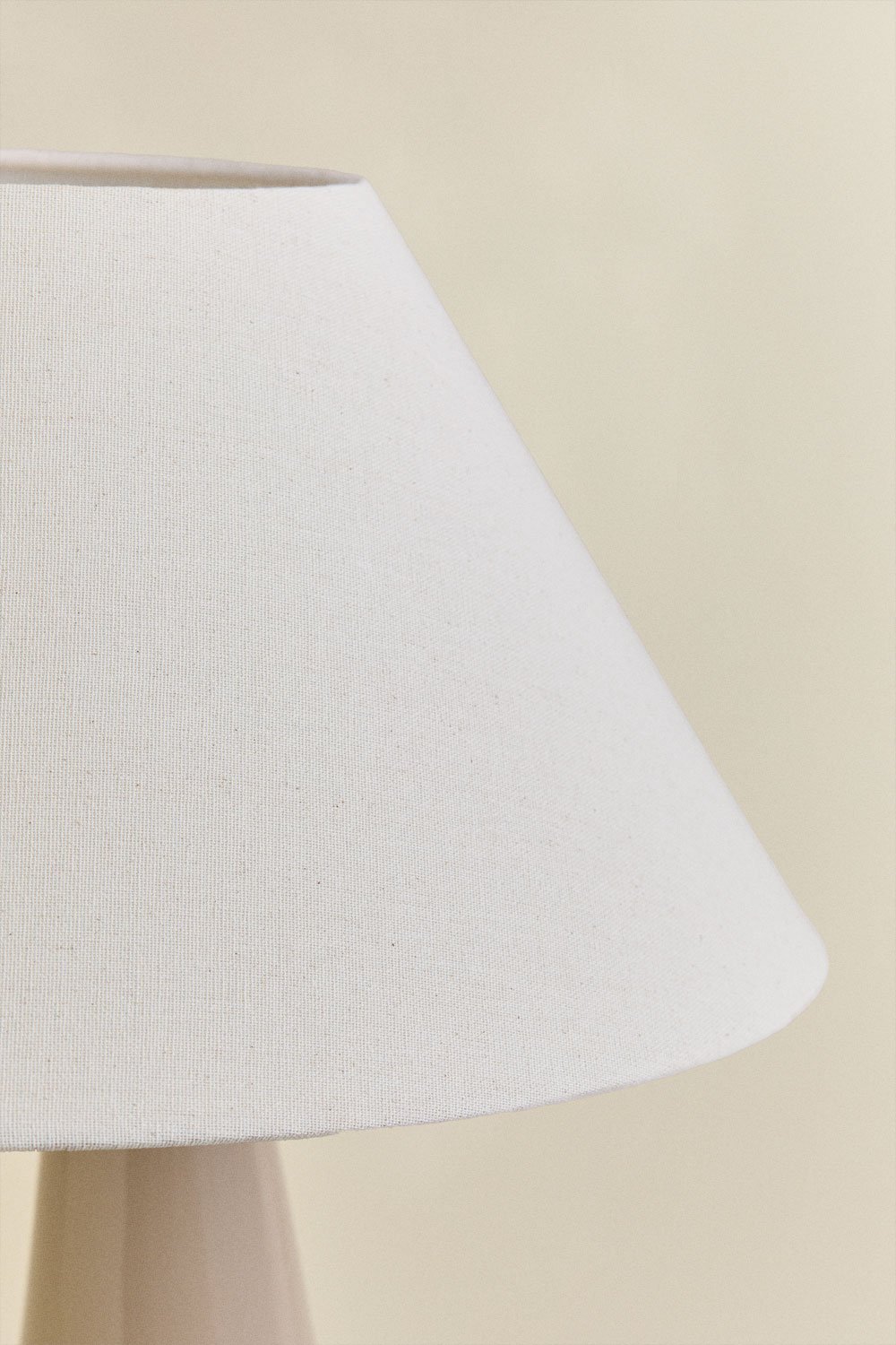 Lampada da tavolo Jevora 60cm in ceramica e lino
