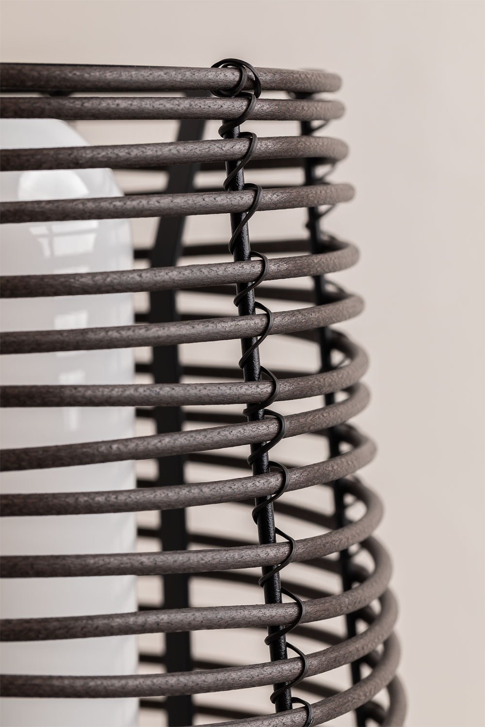 Lampada da tavolo per esterni effetto legno Bissel