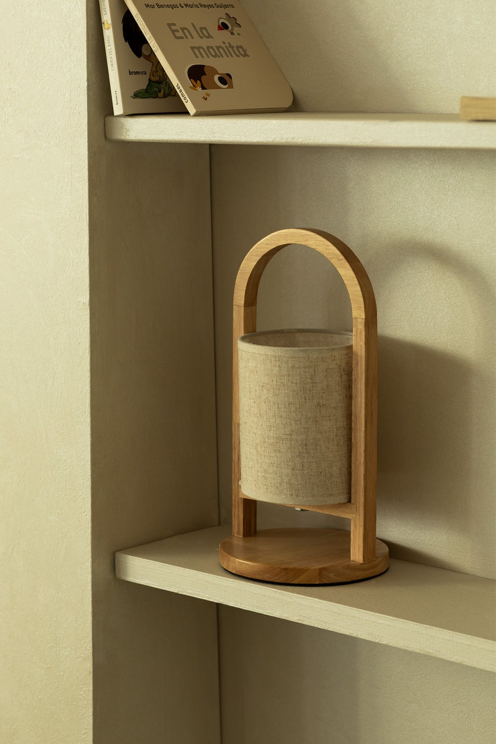 Lampada da tavolo senza fili in legno Goriberg