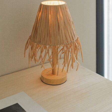 Lampada da tavolo senza fili in legno Nozaine
