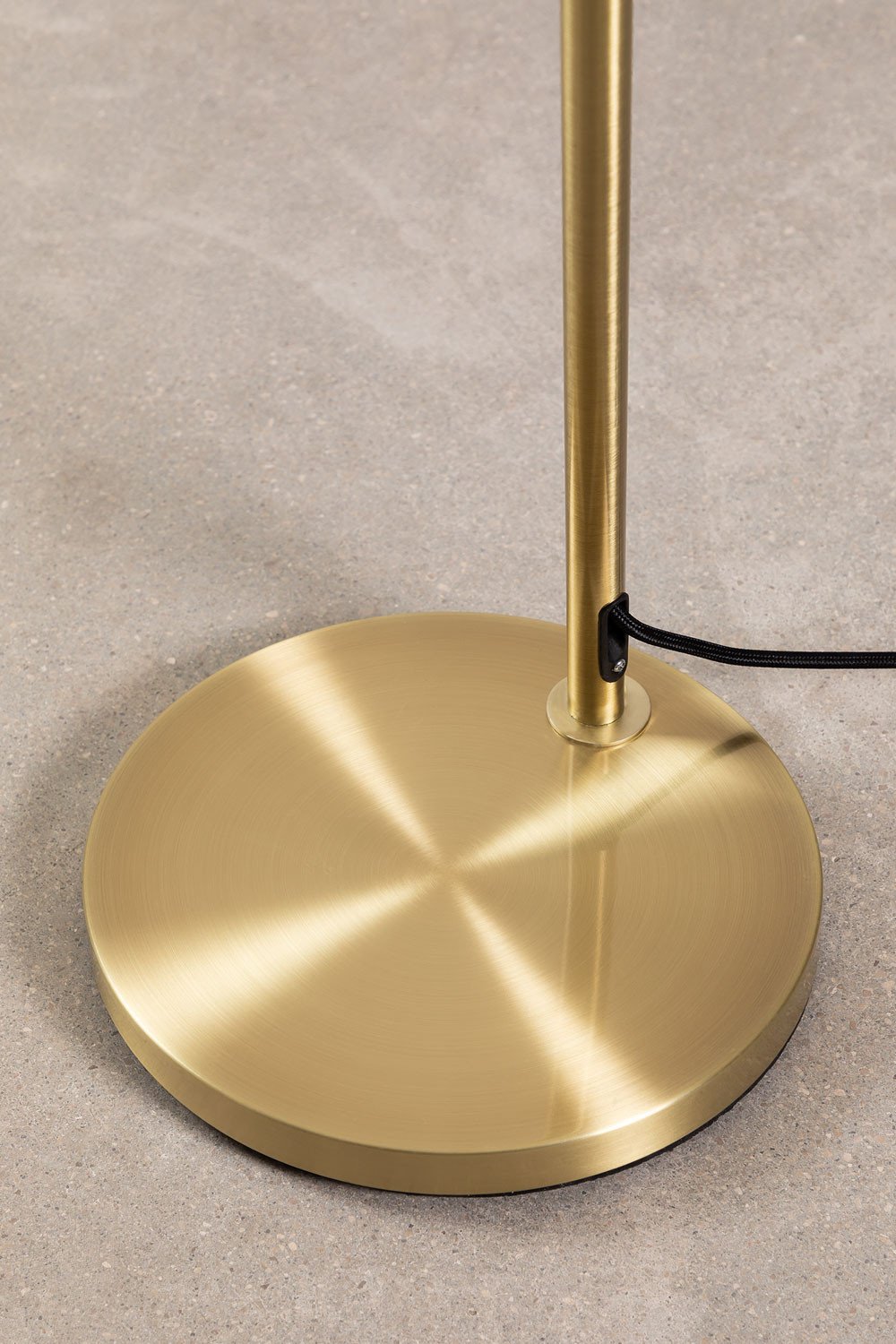 Lampada da terra Ambe in metallo e vetro