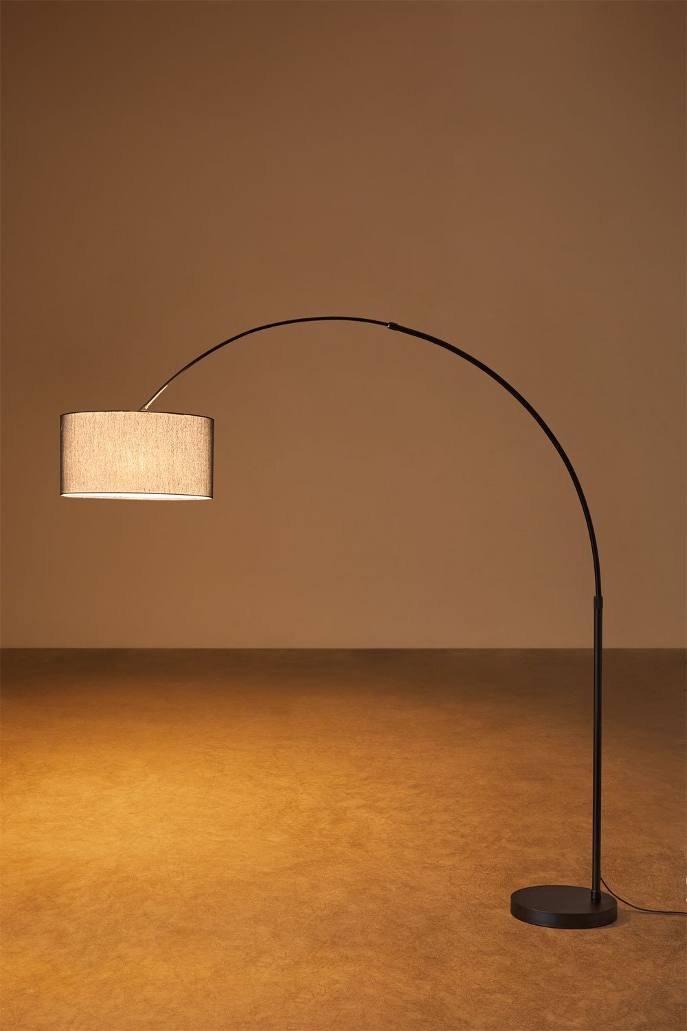Lampada da terra da esterno Vonera in lino e ferro