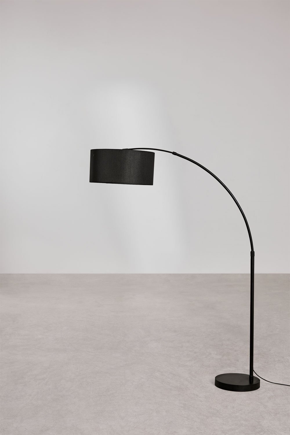 Lampada da terra da esterno Vonera in lino e ferro