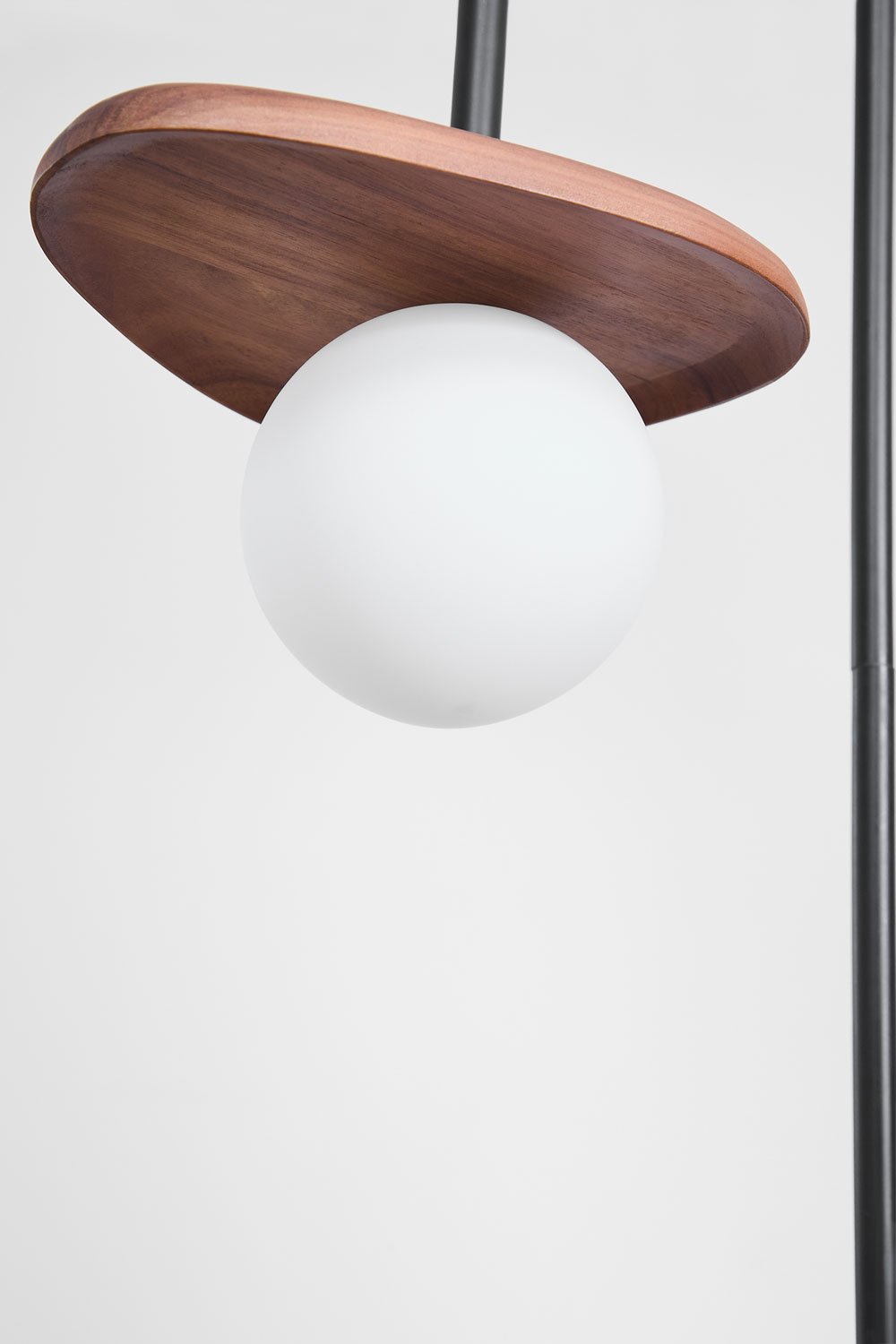 Lampada da terra in legno di acacia Freidy