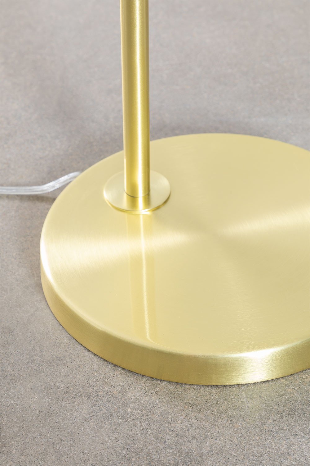 Lampada da terra in ferro con sfera in vetro Ghirlanda