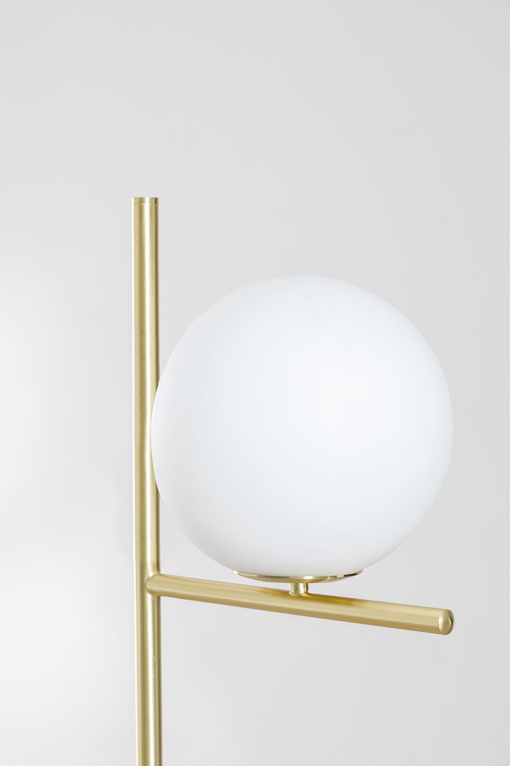 Lampada da terra in ferro con sfera in vetro Ghirlanda