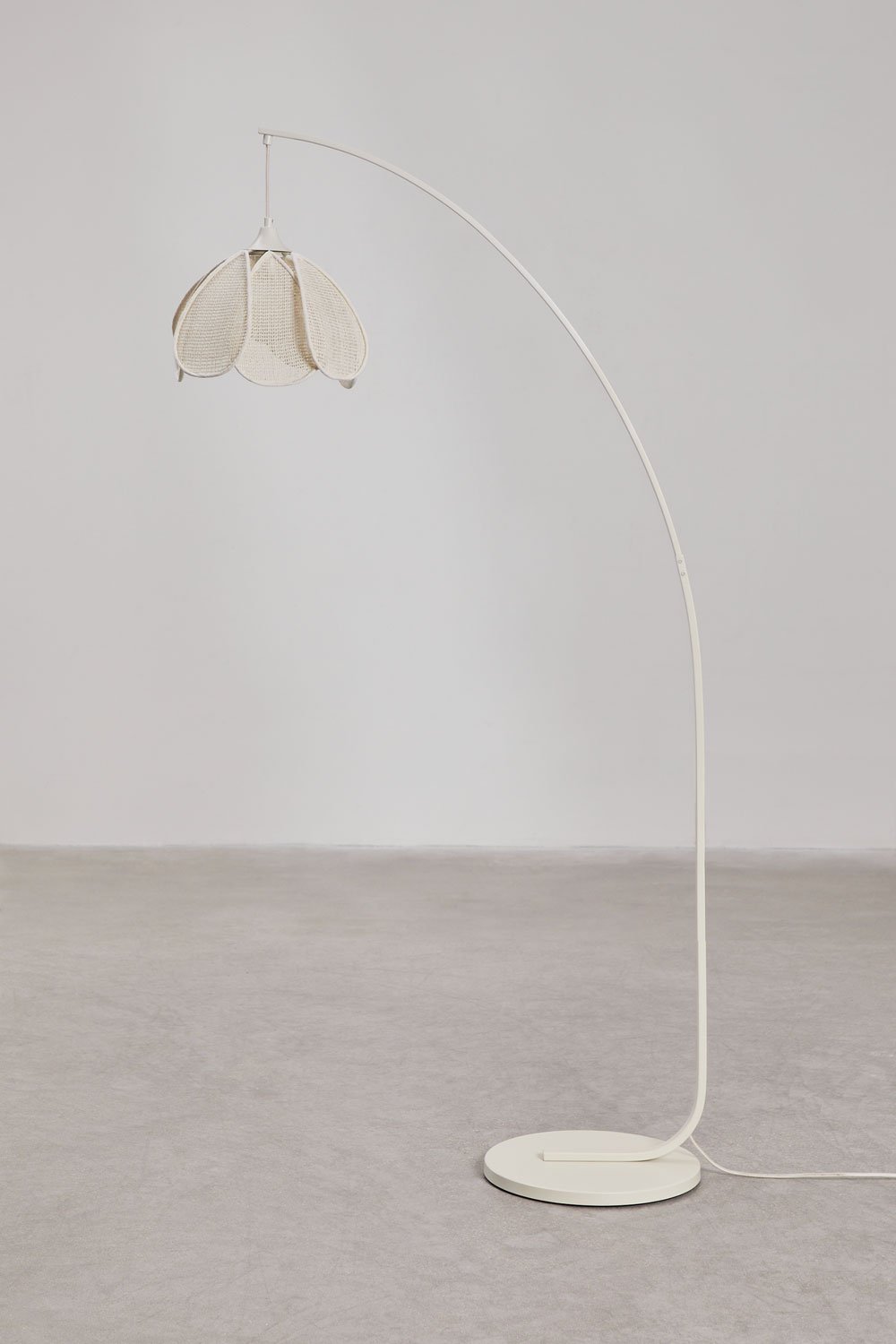 Lampada da terra in ferro e lino Vidson