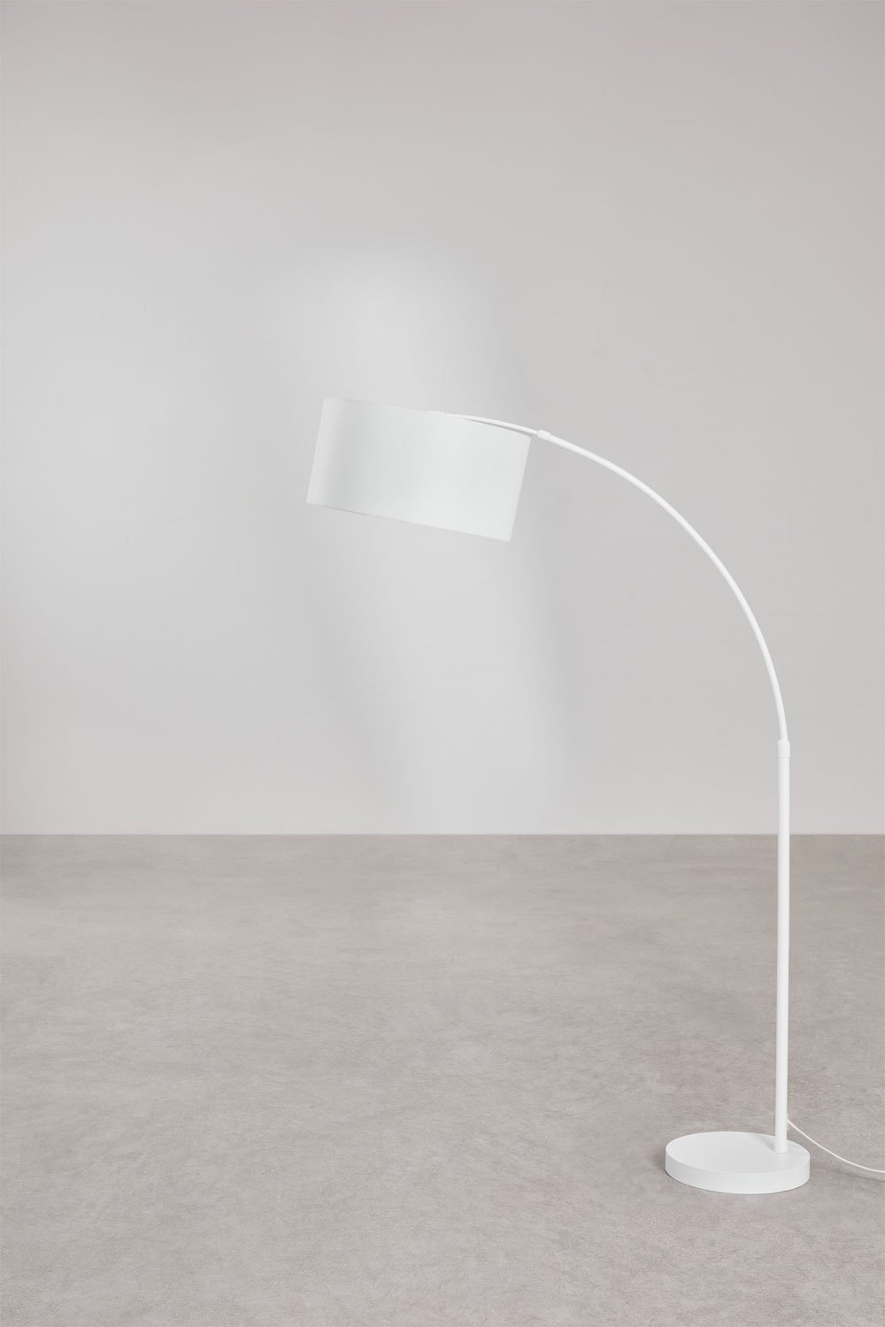 Lampada da terra in lino e ferro Vonera