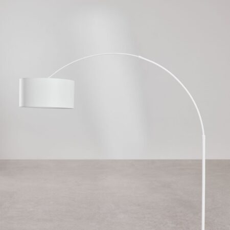Lampada da terra in lino e ferro Vonera