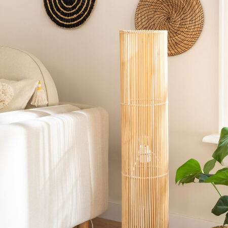 Lampada da terra in rattan Nuwas