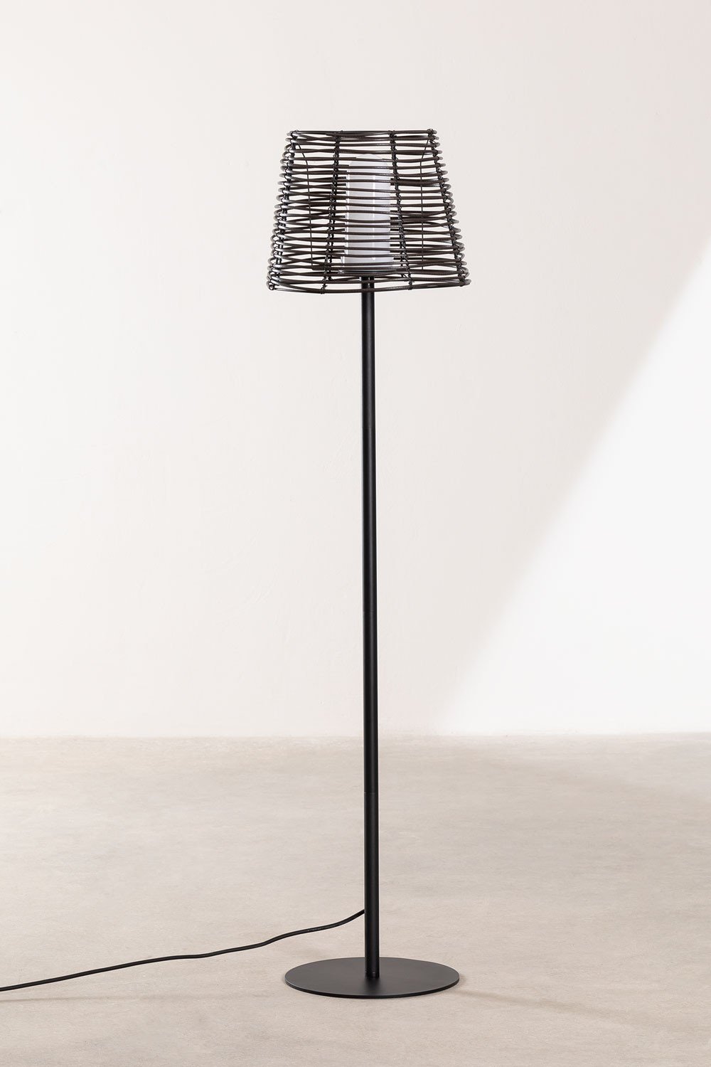 Lampada da terra per esterni effetto legno Bissel
