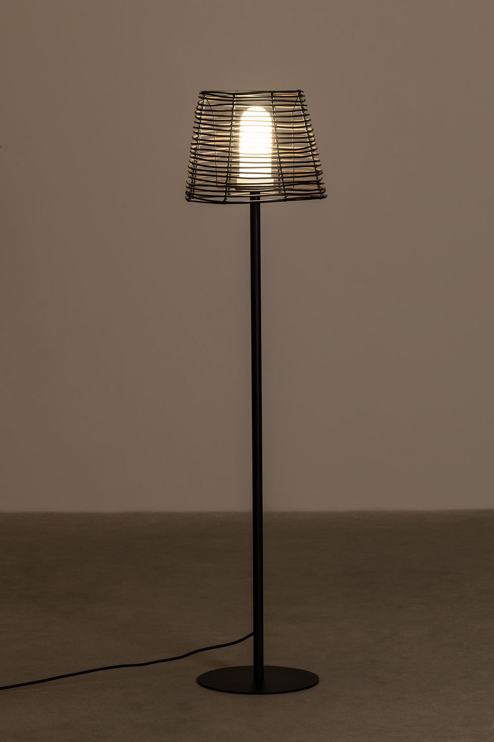 Lampada da terra per esterni effetto legno Bissel