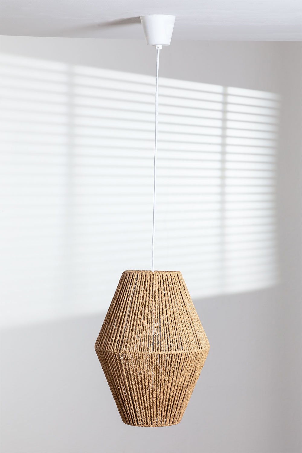 Lampada da soffitto in carta intrecciata Megan