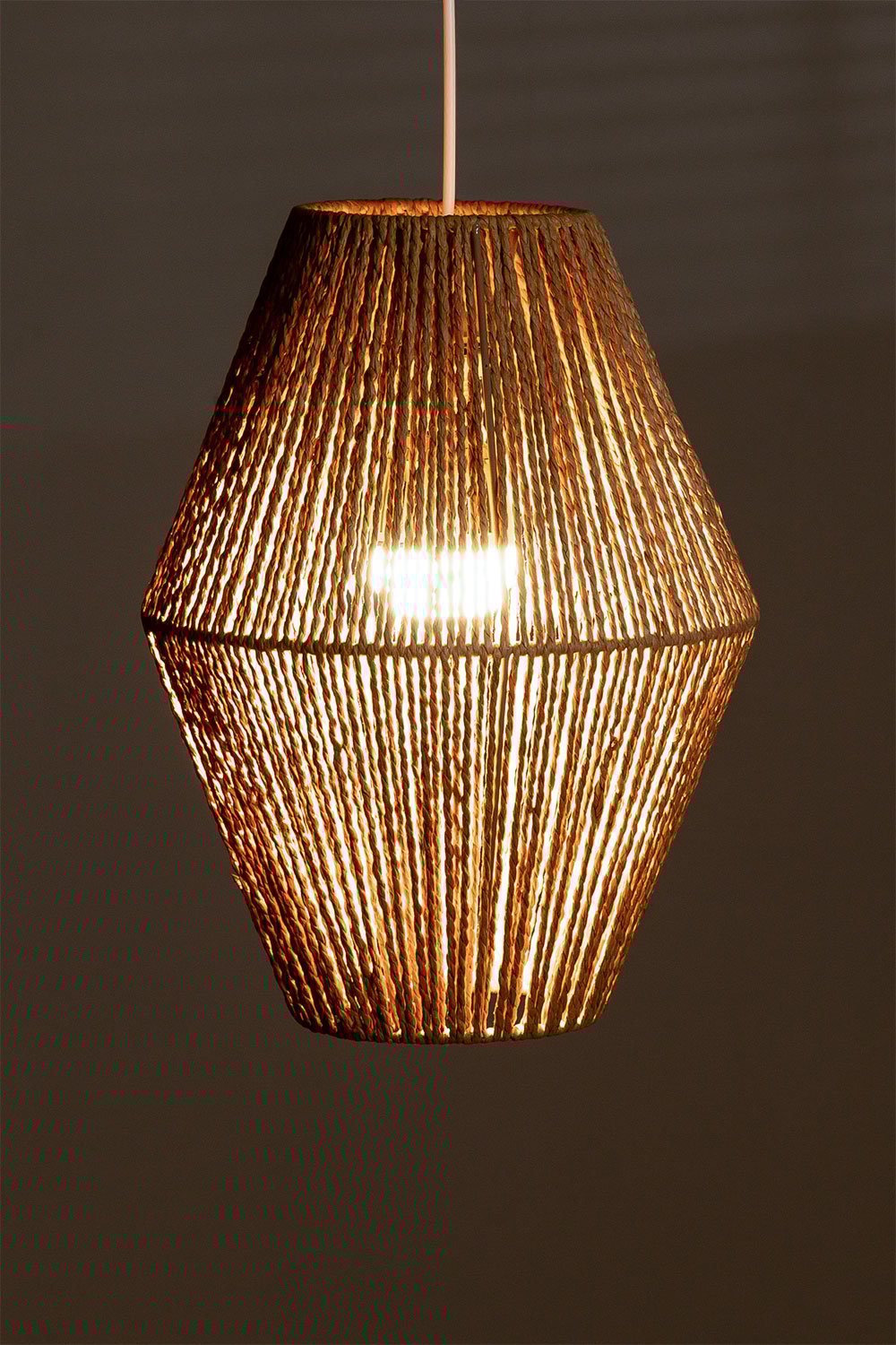 Lampada da soffitto in carta intrecciata Megan