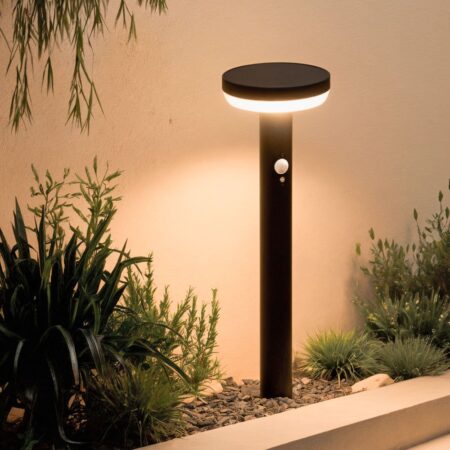 Faro solare LED da esterno Ovint in acciaio inox