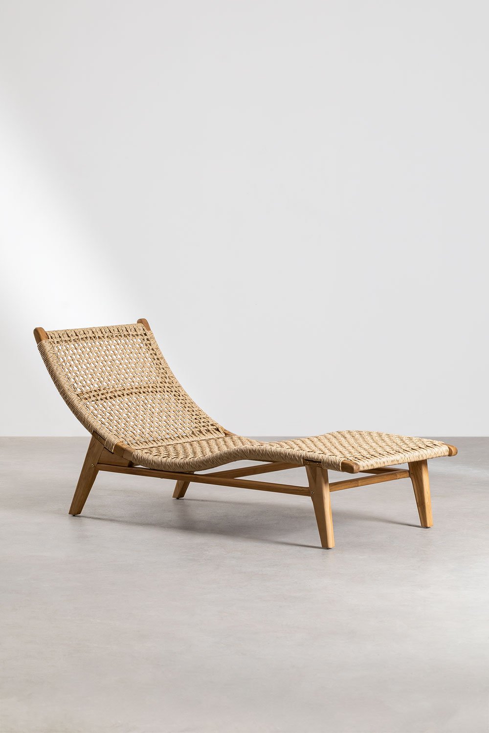 Lettino Pitea in legno di teak