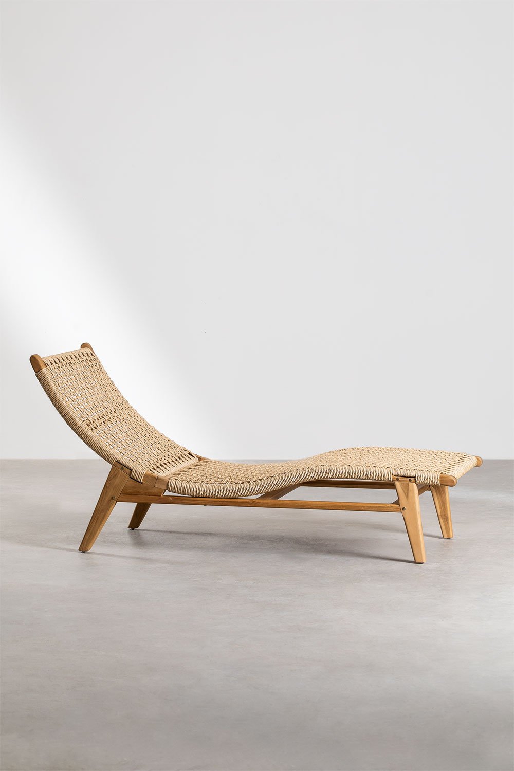 Lettino Pitea in legno di teak
