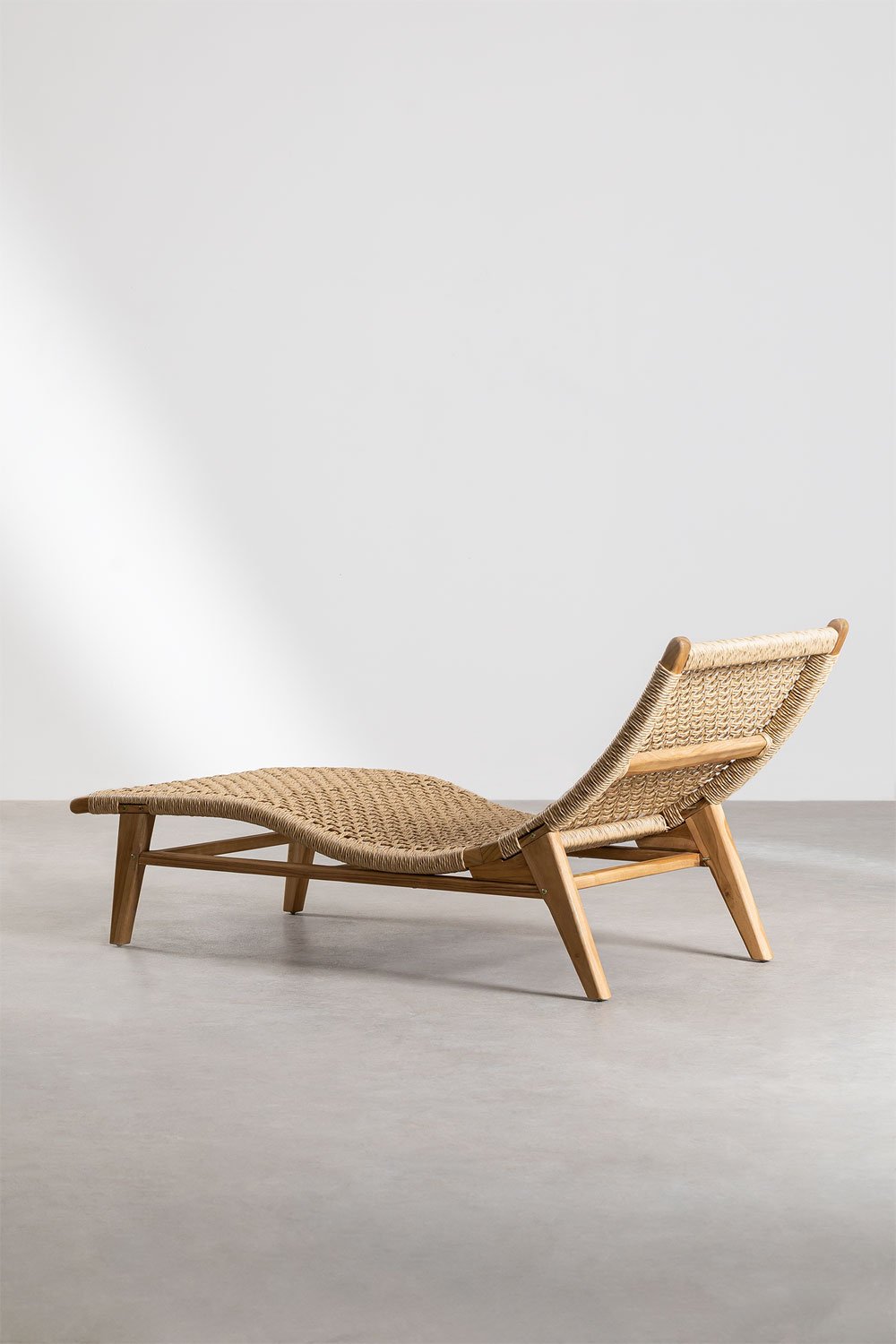 Lettino Pitea in legno di teak