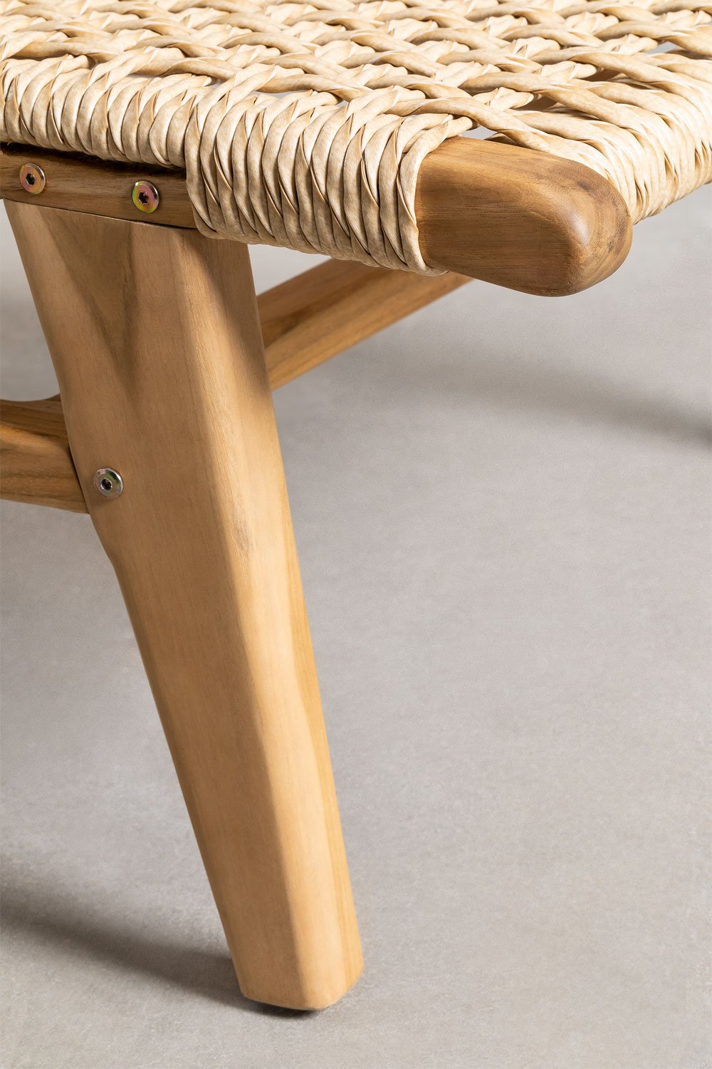 Lettino Pitea in legno di teak