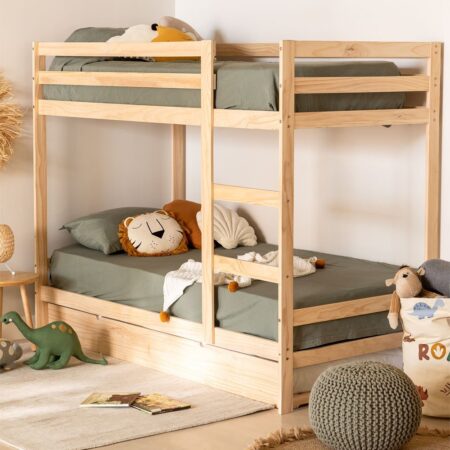 Letto a castello in legno per bambini Cooper per materasso da 90 cm