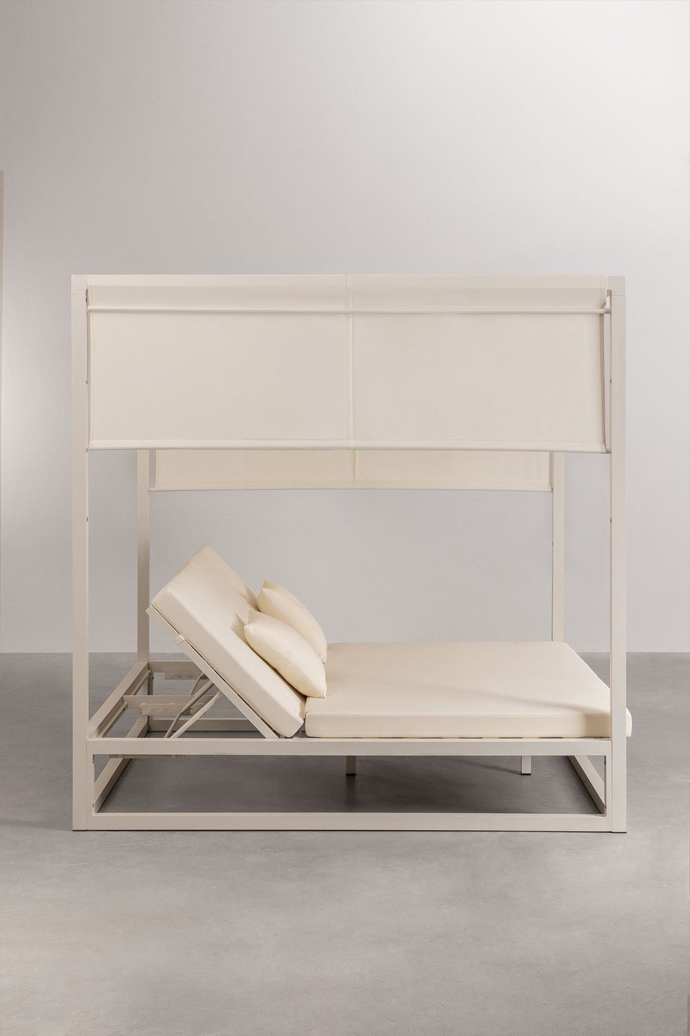 Letto balinese reclinabile in alluminio e tessuto Nasau