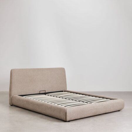 Letto con Canapé Pieghevole in Tessuto Norena