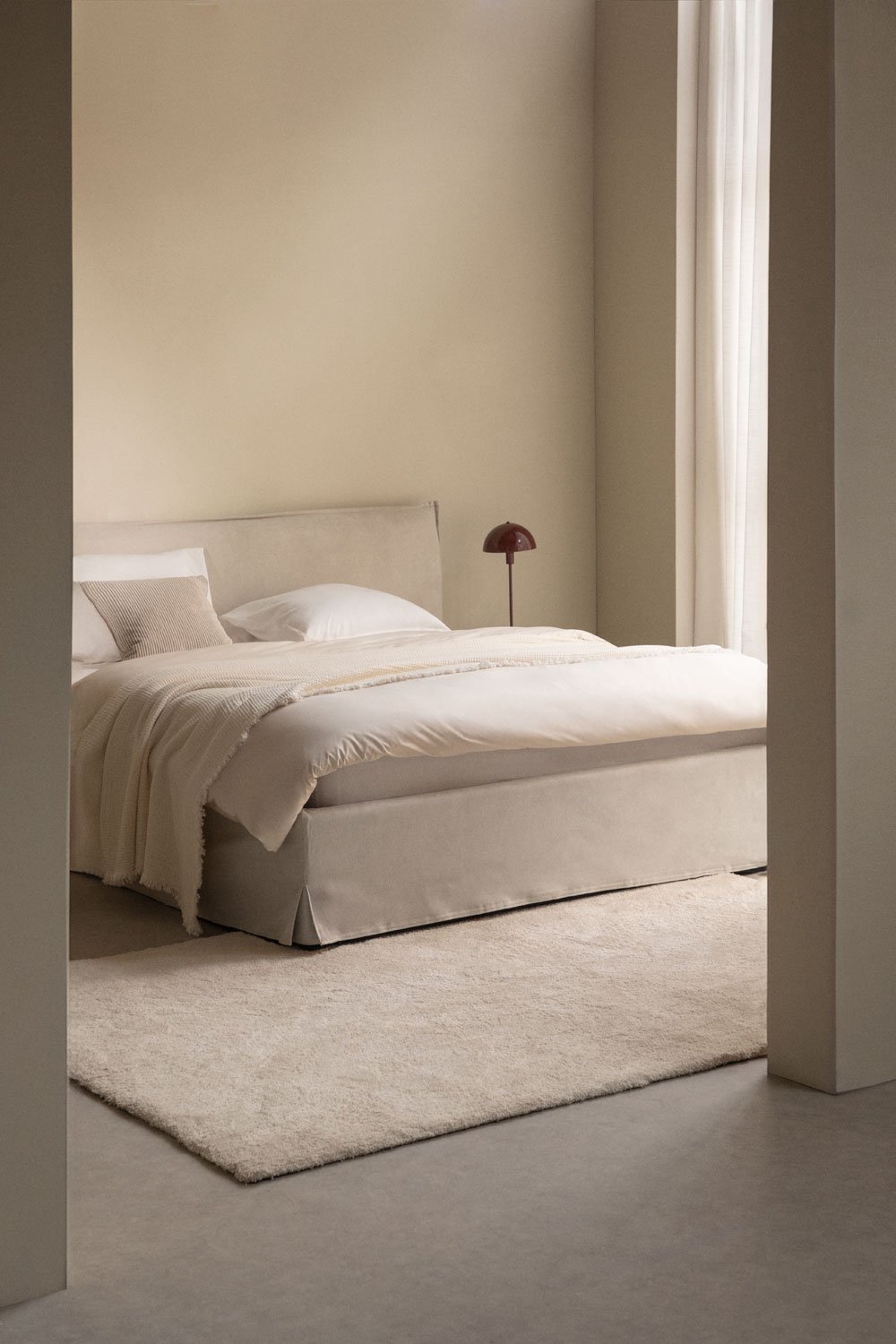 Letto con contenitore imbottito Lorea