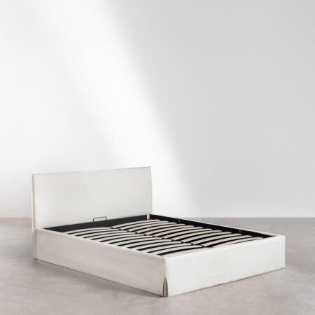 Letto con contenitore in tessuto Lorea