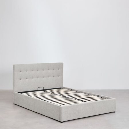 Letto imbottito Abiel con rotelle pieghevole
