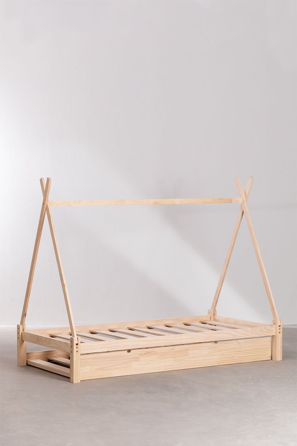 Letto per bambini in legno Joan per materasso da 90 cm