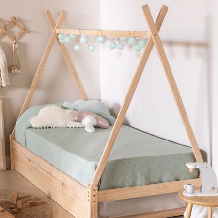 Letto per bambini in legno Joan per materasso da 90 cm