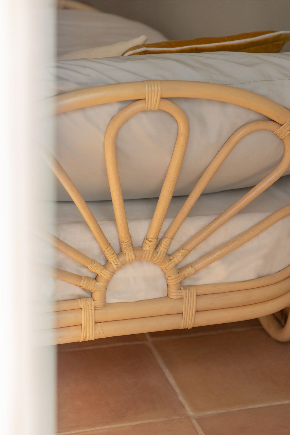 Letto in rattan con materasso per bambini Dahlia