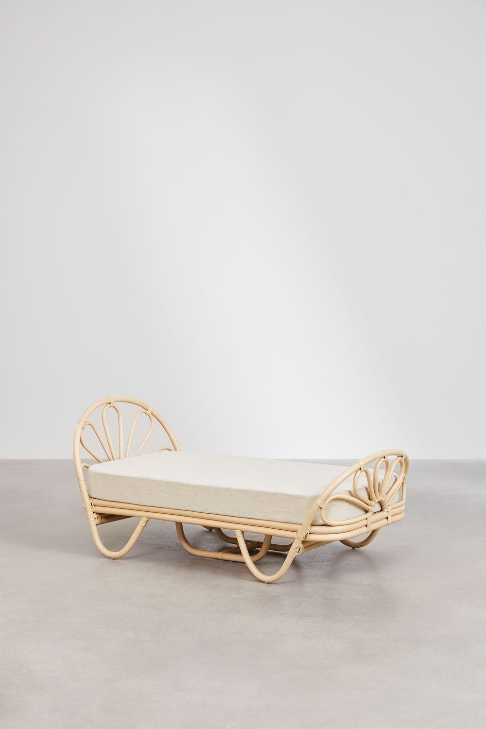 Letto in rattan con materasso per bambini Dahlia