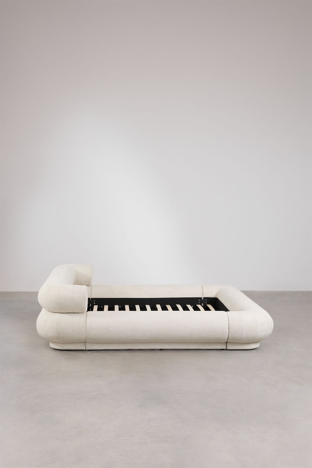 Letto in lino riccio Bernaste