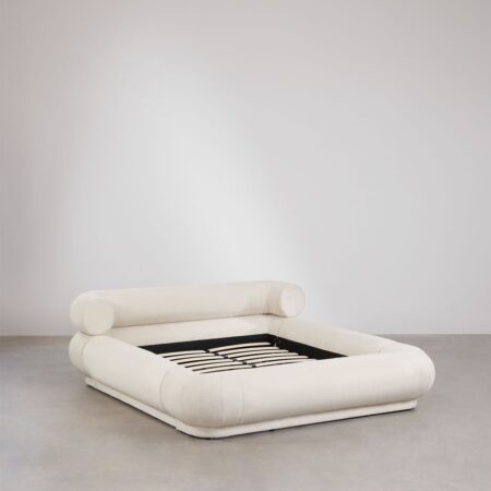 Letto in lino riccio Bernaste