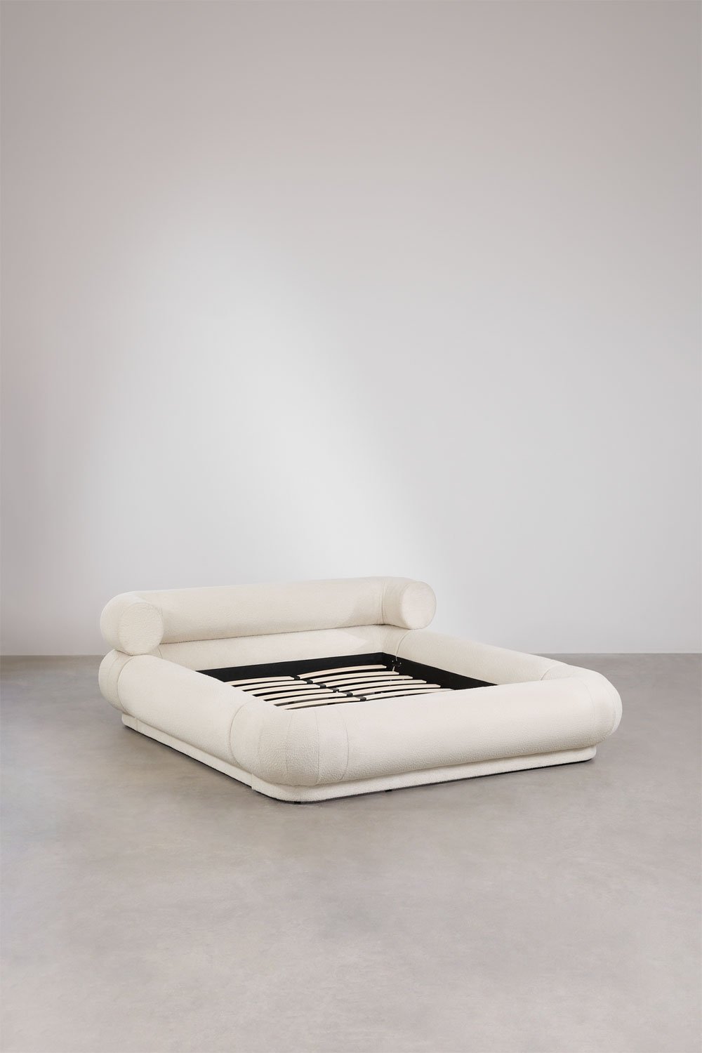 Letto in lino riccio Bernaste