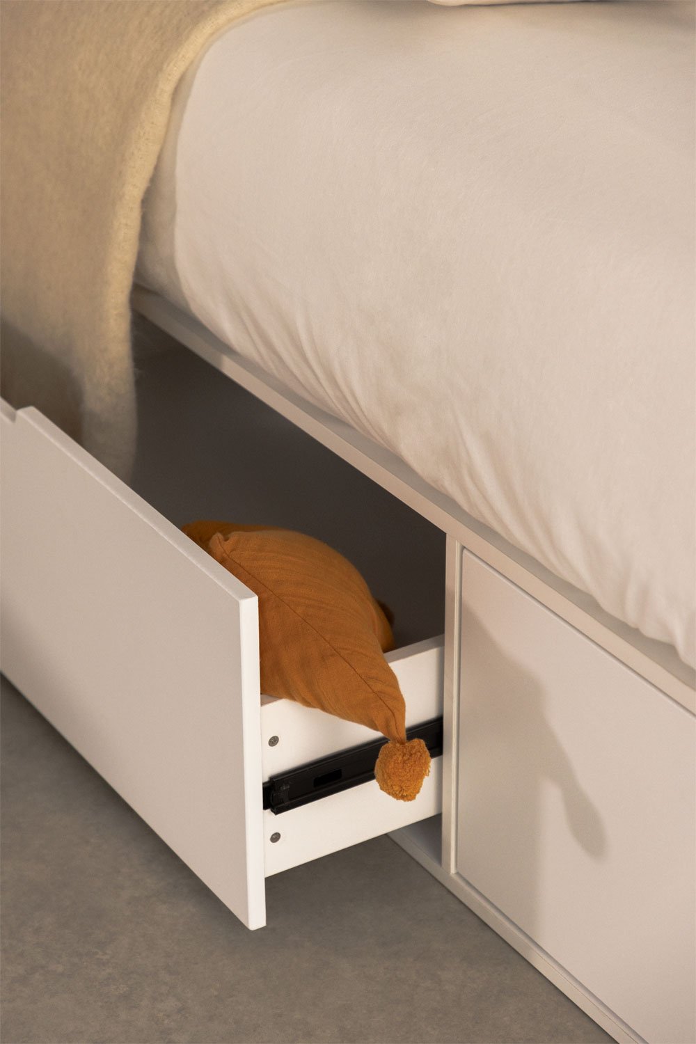 Letto per Materasso da 90 cm con 2 Cassetti e Spazio di Archiviazione Janete Kids