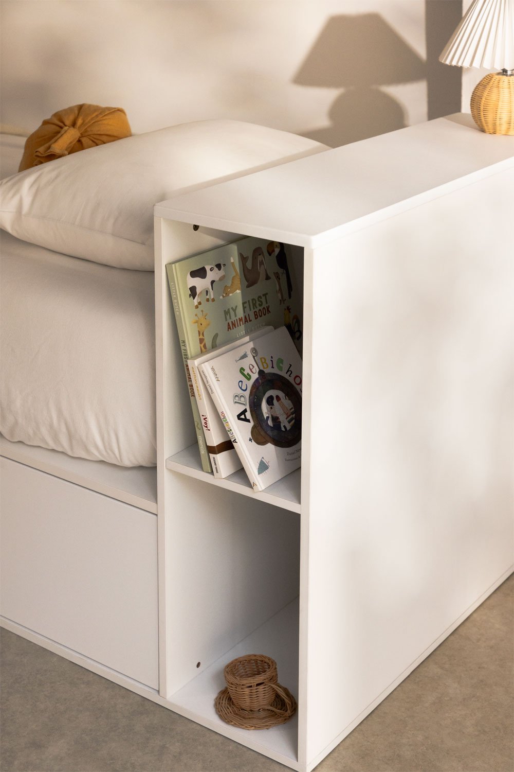 Letto per Materasso da 90 cm con 2 Cassetti e Spazio di Archiviazione Janete Kids