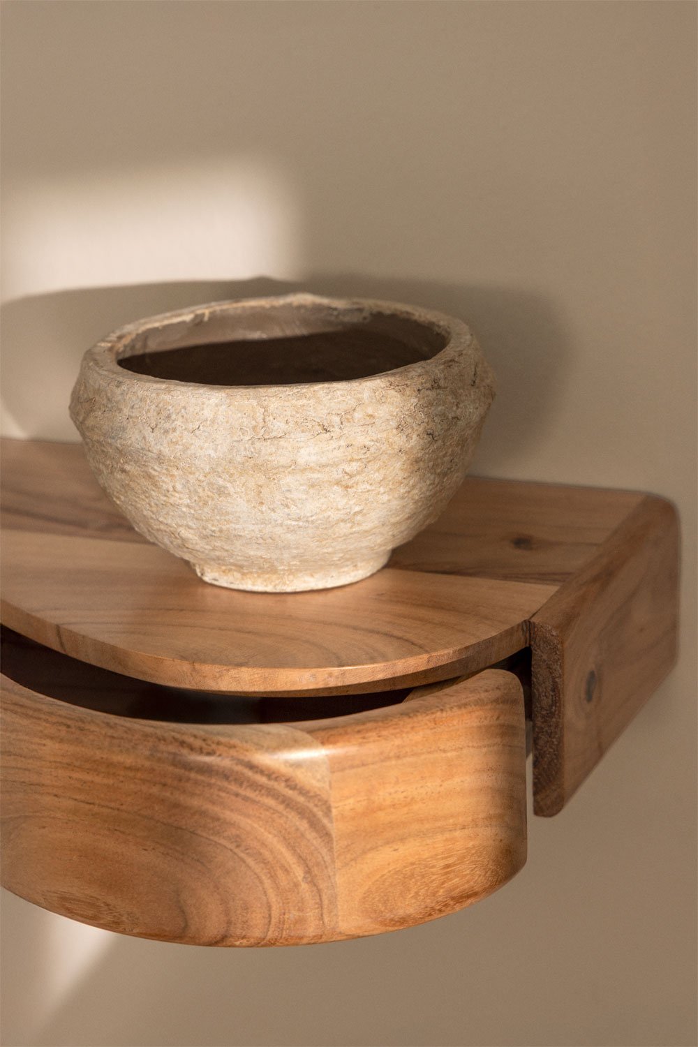 Mensola da parete in legno di acacia Nireimi