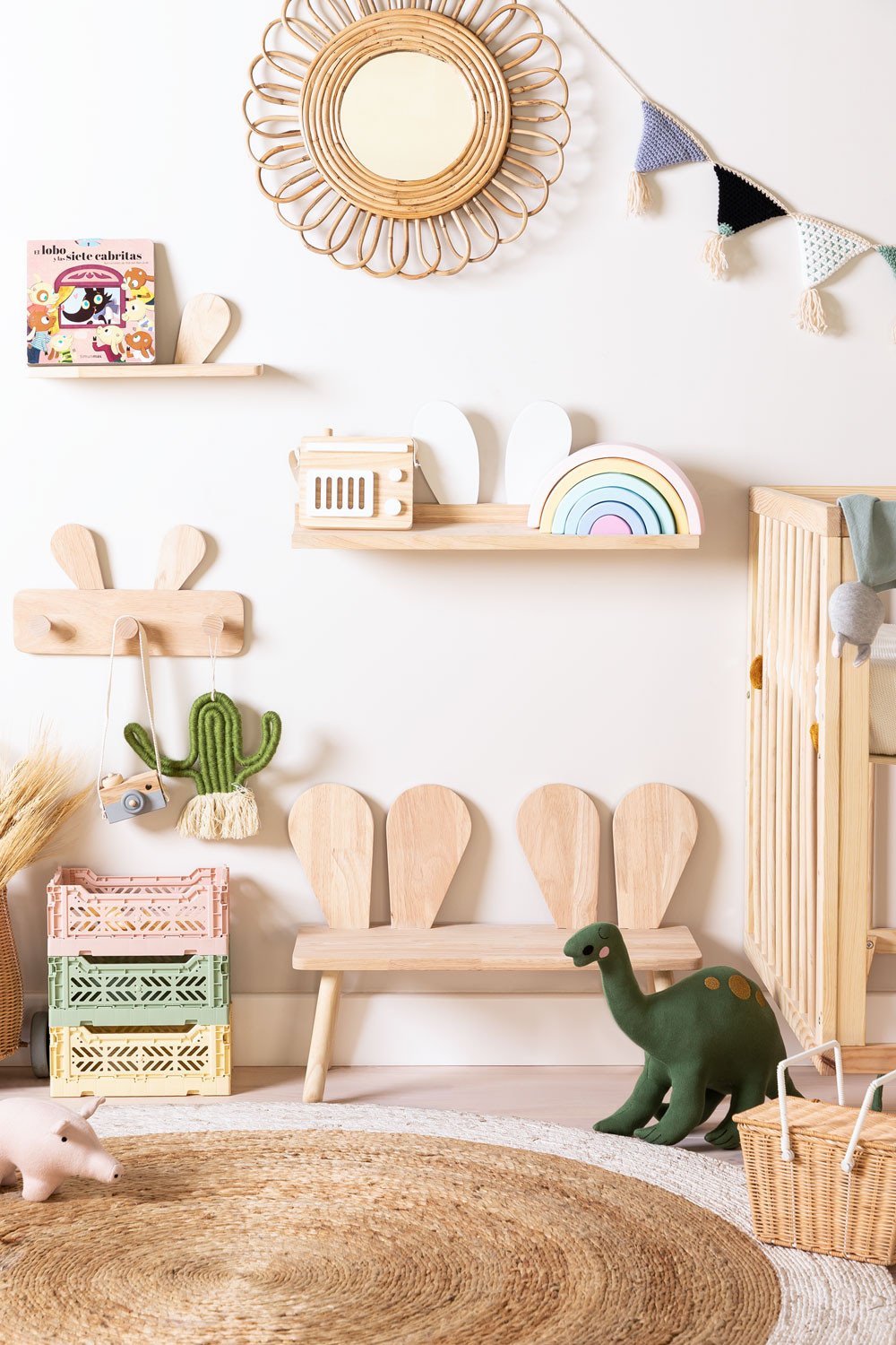 Mensola da parete in legno Buny Style Kids