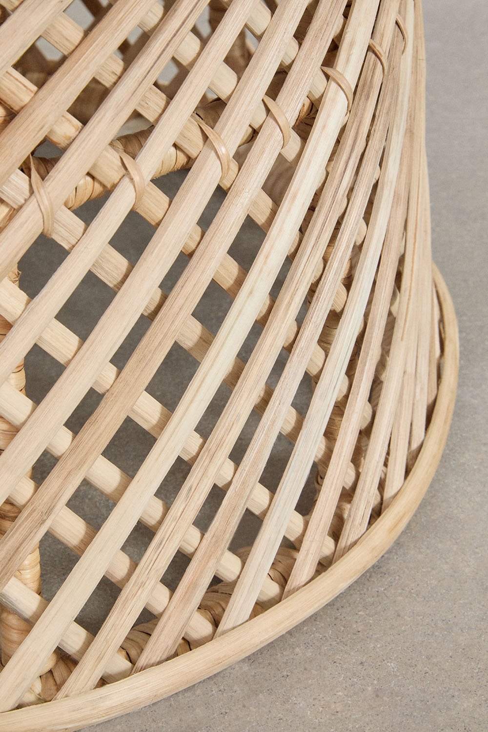 Tavolino rotondo in legno di mango e rattan (Ø80 cm) Suzane