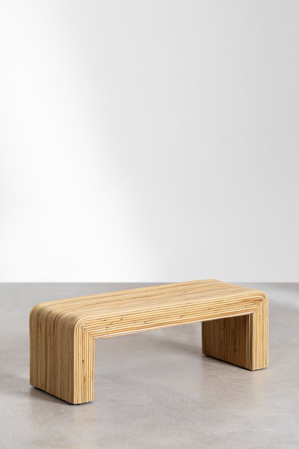 Tavolino da caffè rettangolare in ratán (100x35 cm) Mekides