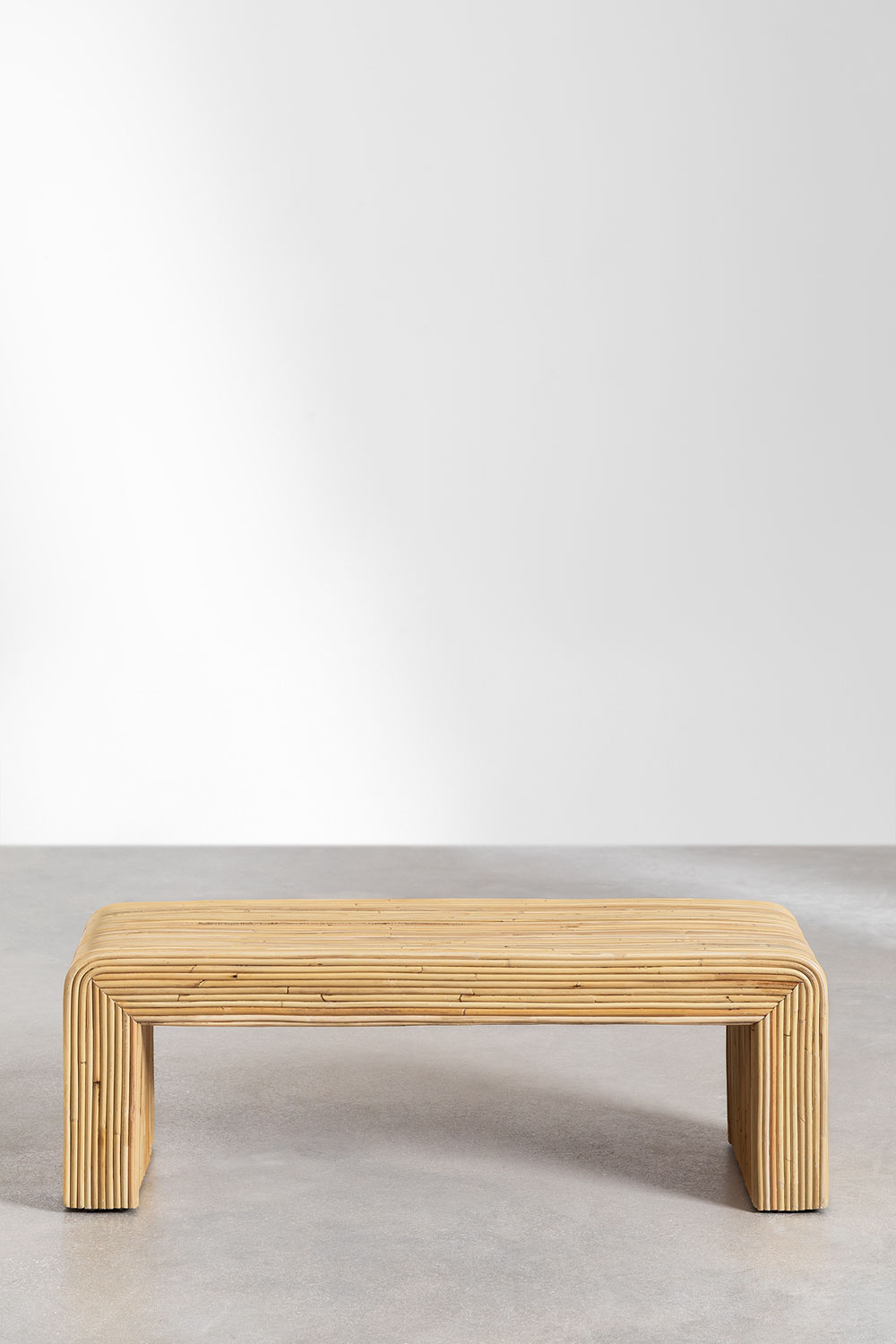Tavolino da caffè rettangolare in ratán (100x35 cm) Mekides