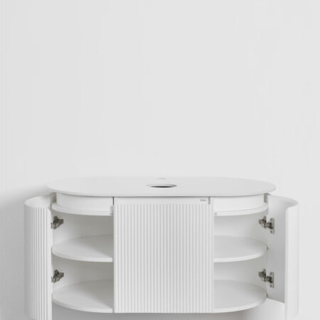 Mobile bagno sospeso in legno Carsone