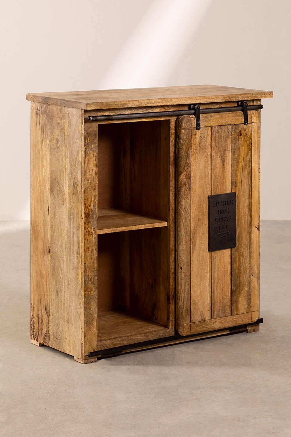 Mobile con Portabottiglie per 18 Bottiglie in Legno di Mango Uain