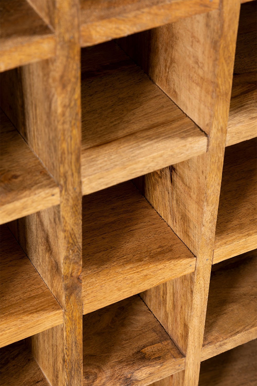 Mobile con Portabottiglie per 18 Bottiglie in Legno di Mango Uain