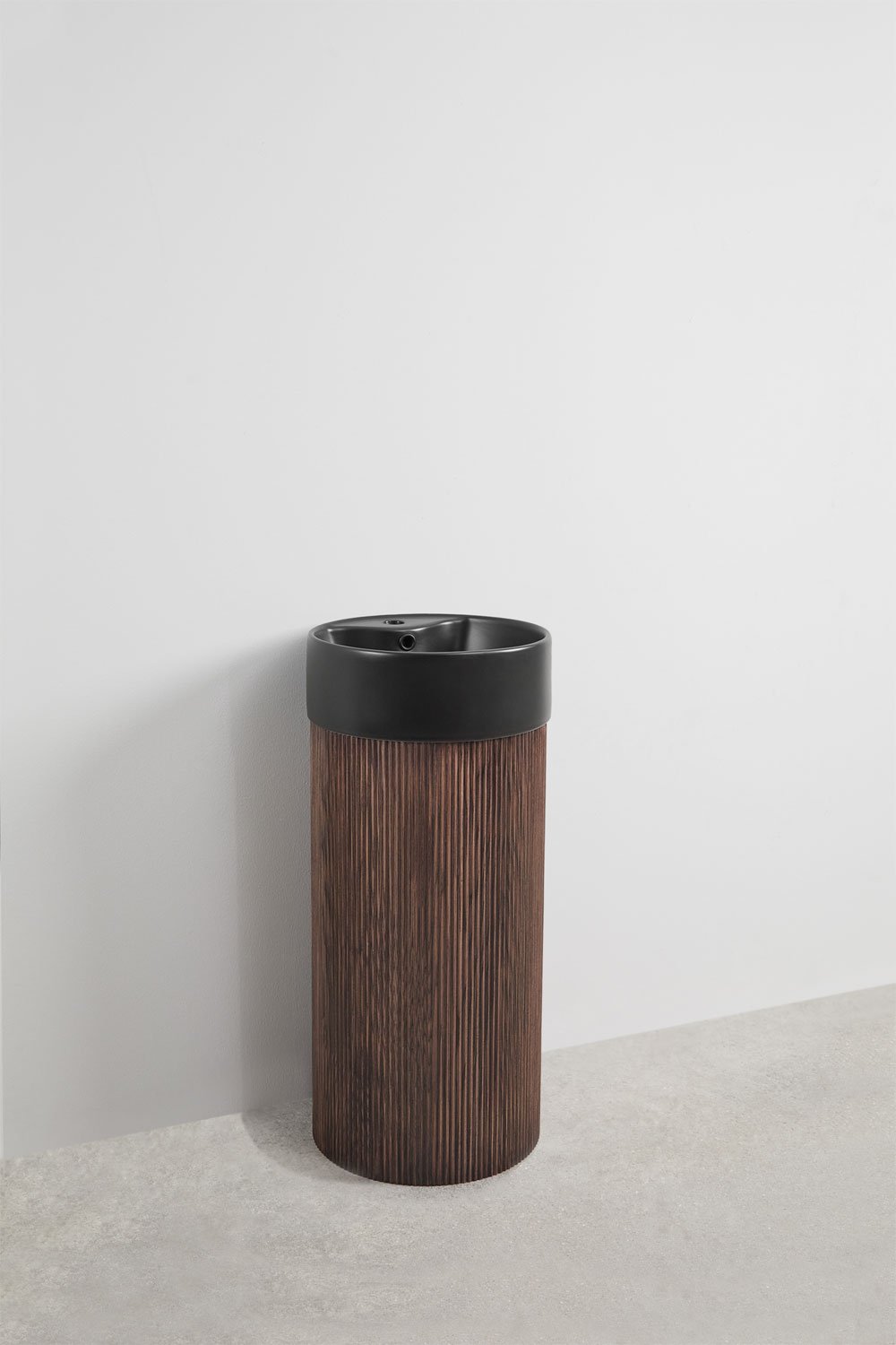 Set mobili da bagno in legno con lavabo in ceramica Maude integrato
