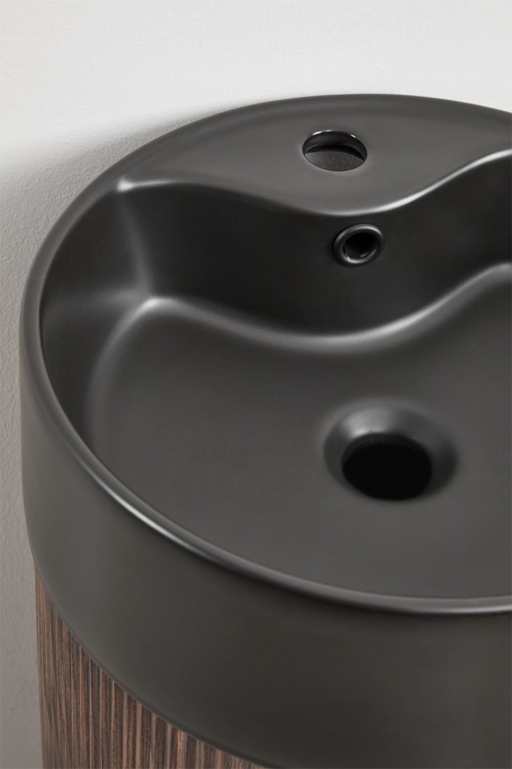 Set mobili da bagno in legno con lavabo in ceramica Maude integrato