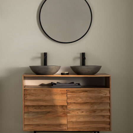 Mobile da bagno Petter in legno di acacia