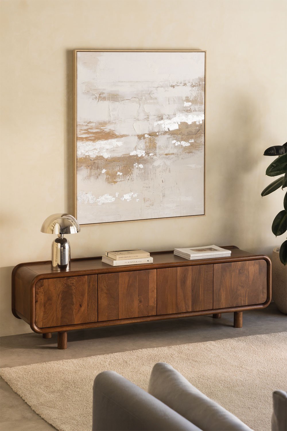 Mobile TV 175x45 cm in legno di mango Gina